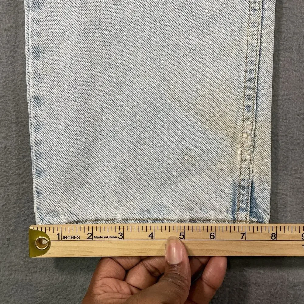 Levi’s 505 Jeans Light Wash Blue Men’s 34x30 Distressed Straight Denim
